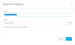 Save As and Replace component in Fusion 360 Assembly - Micrographics