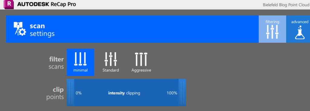 Publish Point Cloud  ACC Docs - 07 - Scan Settings
