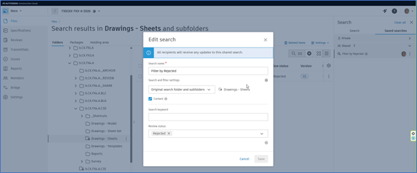 18 - Running Civil Projects in the Cloud with BIM Collaborate Pro - Design Review Search WIP Folder