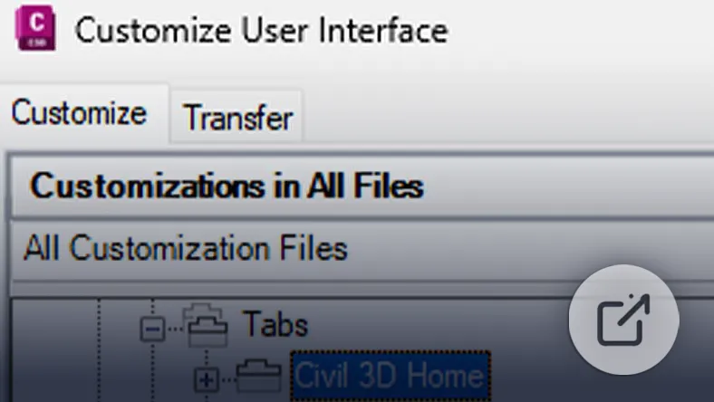 Customize UI (CUI) thumb