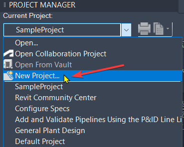 Plant 3D Initiate Project using Forma Design Collaboration-0-New LAN Project