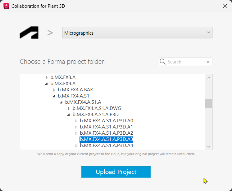 Plant 3D Initiate Project using Forma Design Collaboration-10-Collaborate Wizzard 3 of 5