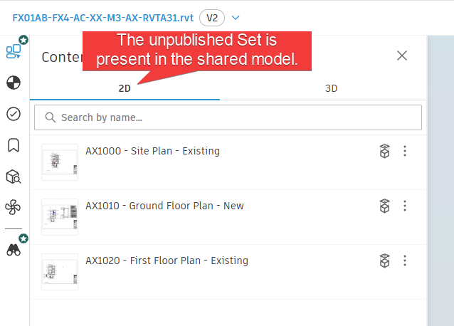 Autodesk Forma Idea - Exclude Revit Publish Sets from Package Models - 14 - Sets in Shared Package Model