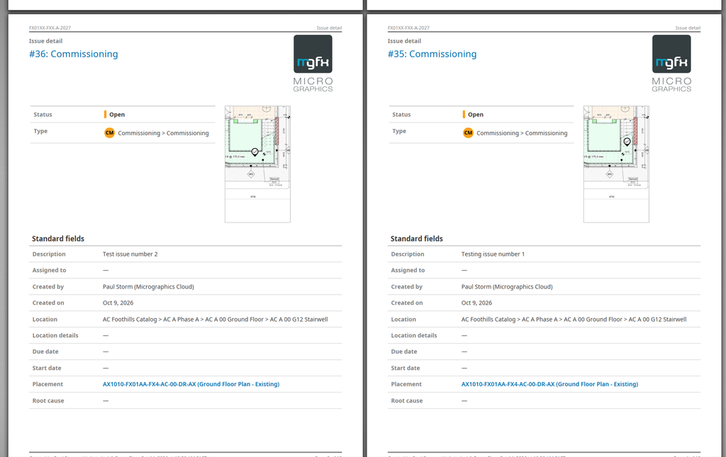 Forma Build – Use Locations to Filter Issues - 04 - Export Filtered Issues
