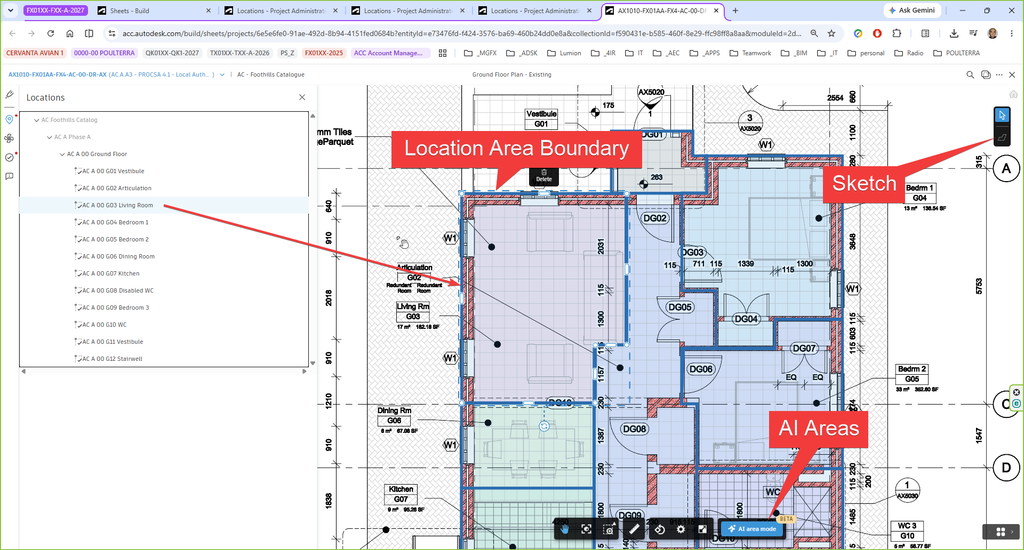 Forma Build – Use Locations to Filter Issues - 10 - Generate Location Areas