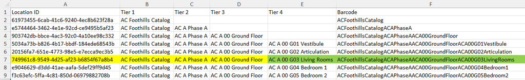 Forma Build – Use Locations to Filter Issues - 13 - Altering Location Names in Excel Import