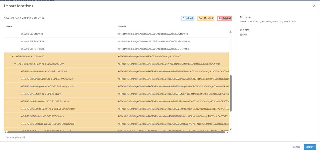 Forma Build – Use Locations to Filter Issues - 18 - Forma Interface for Altered Earlier Tiers